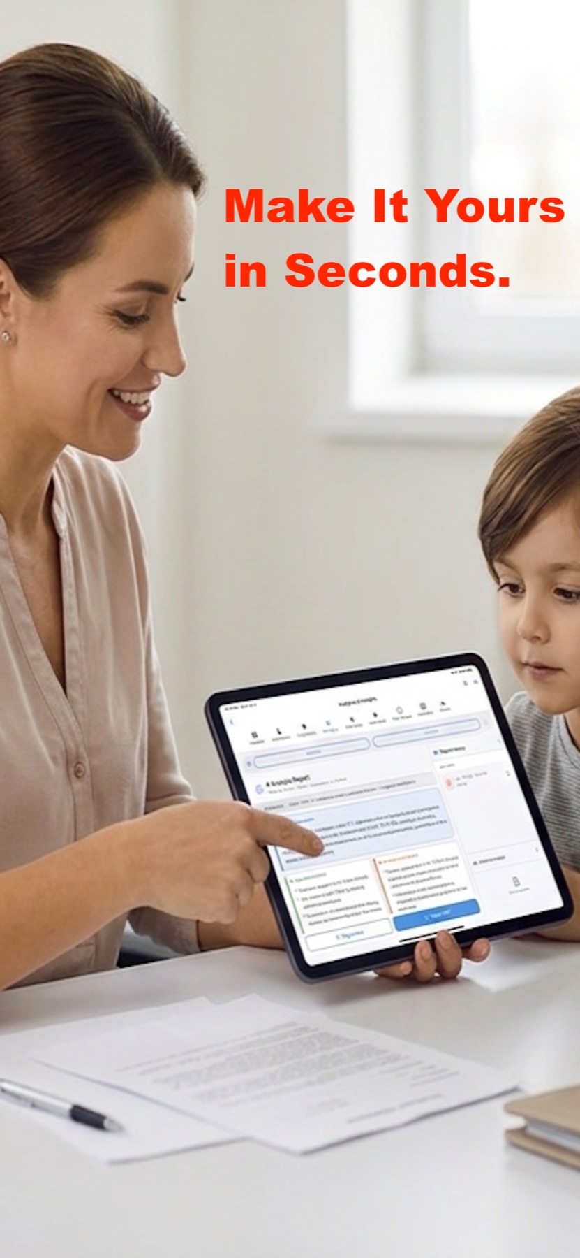 Make it yours in seconds — customizable AAC boards